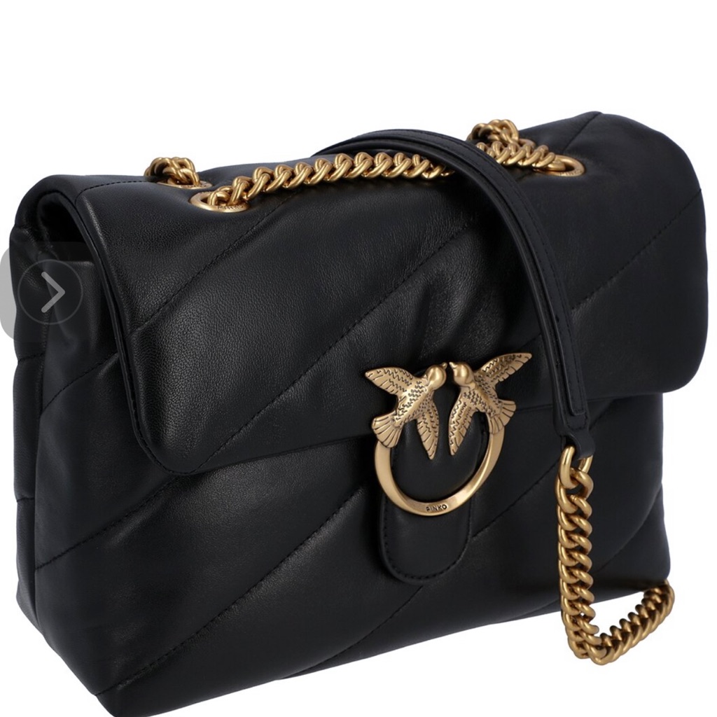 Pinko Love Quilted Leather Bag - New Season.